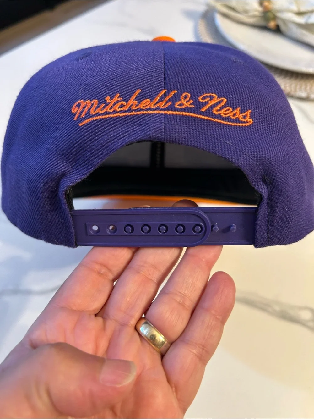 Mitchell & Ness Phoenix Sun Purple and Orange Team Snapback Hat
